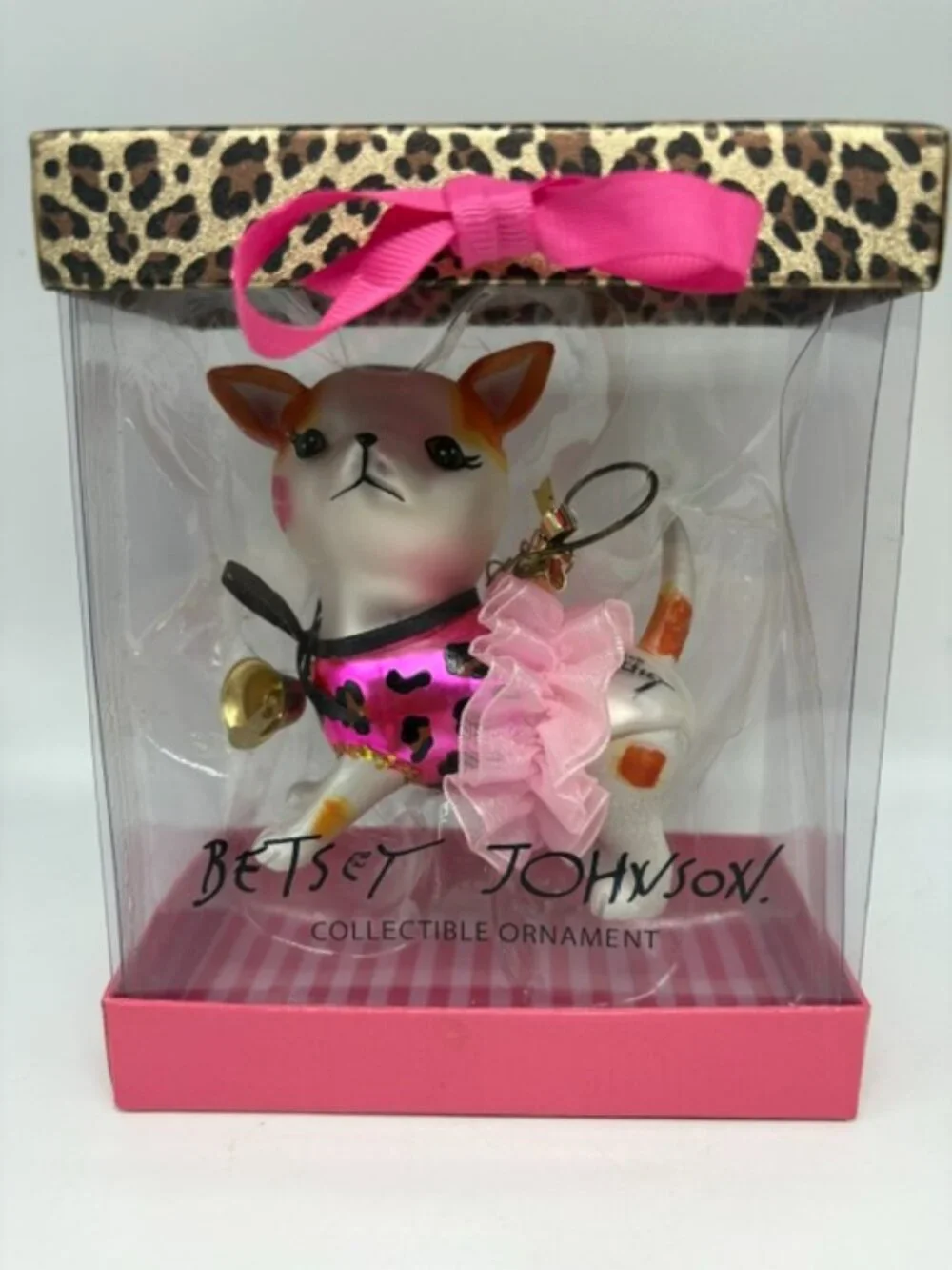 NEW Betsey Johnson Christmas Collectible Ornament DOG in Tutu Chihuahua 4